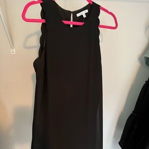 Scalloped little black dress